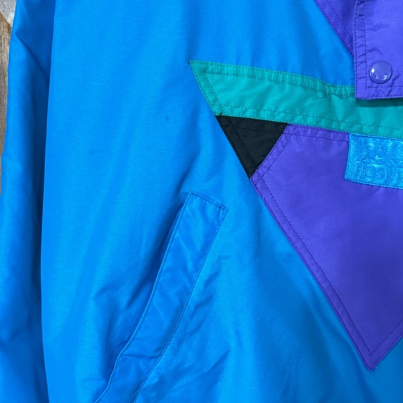 Vintage Prostyled Track Jacket Windbreaker retro pull over 1/2 zip snap 90s S - Picture 8 of 10